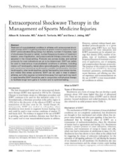 Shockwave therapy research